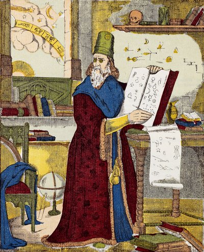 Retrato de Michel de Notre Dame (Nostradamus) Astrólogo francês - Retrato de Nostradamus, Michel de Notre Dame (1503-1566) Astrólogo francês e médico - Gravura de Unknown artist