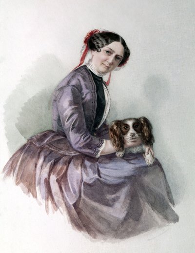 Retrato de Minna Wagner, esposa de Richard Wagner, Museu Wagner Bayreuth. de Unknown artist