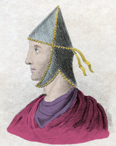 Retrato de Mithridate VI Eupator chamado o Grande (v.132-63 a.C.), Rei da Ponte. (Mitridate, re di Ponto) Gravura do século XIX. de Unknown artist