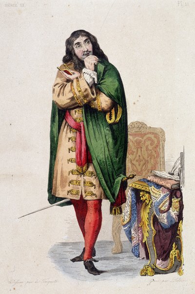 Retrato de Molière - em "Le Plutarque francais" ed. Mennechet, vol. 5 de Unknown artist