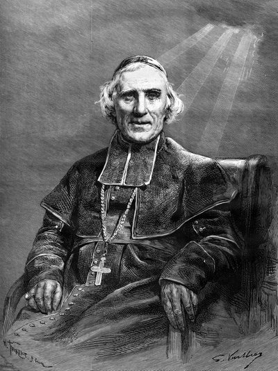 Retrato de Monsenhor: Joseph Hippolyte Guibert (1802-1886). de Unknown artist