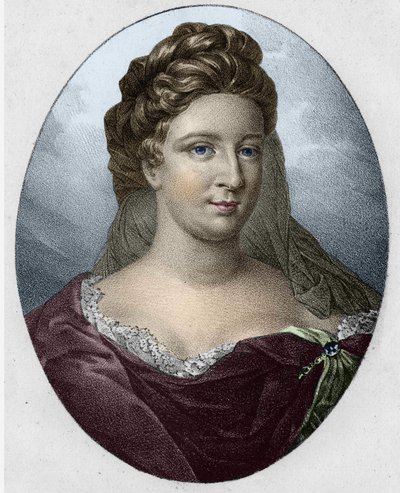 Retrato da Sra. Antoinette Deshoulières (1634-1694) de Unknown artist