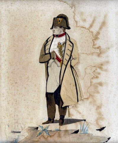 Retrato de Napoleão I (a mão na barriga) - Gravação com tecido de Unknown artist