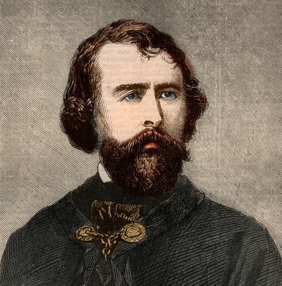 Retrato de Nathaniel Parker Willis (1806-1867), escritor americano. Gravura em "The illustrated London News", de 23 de Janeiro de 1858. de Unknown artist