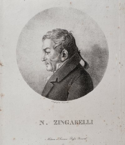 Retrato de Nicola Antonio Zingarelli (gravura de Unknown artist