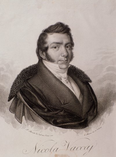 Retrato de Nicola Vaccai (gravura de Unknown artist
