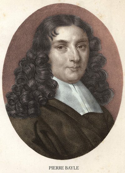 Retrato de Pierre Bayle filósofa e escritora francesa (1647-1706) de Unknown artist