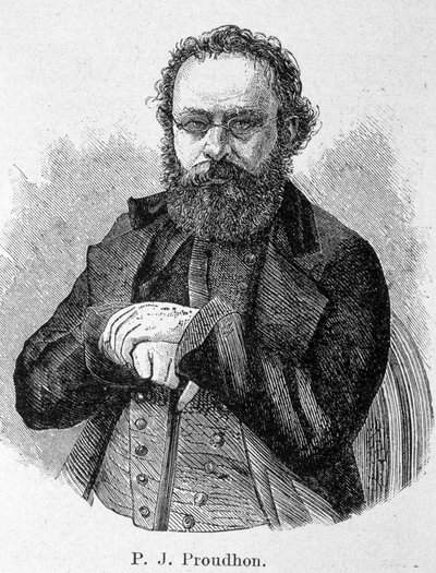 Retrato de Pierre Joseph Proudhon (1809 - 1865), socialista francês de Unknown artist