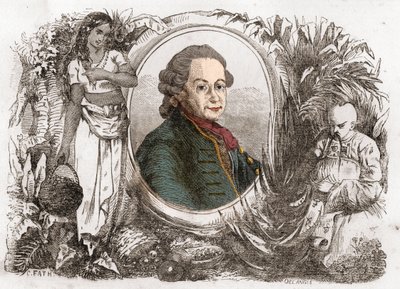 Retrato de Pierre Poivre (1719-1786), administrador colonial francês e agrônomo. de Unknown artist