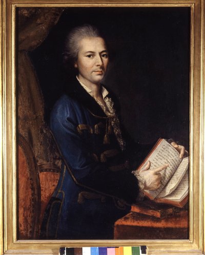 Retrato de Pietro Verri (1728 - 1797). Pintura anônima. Século XVIII ou XIX. Museo de Milão de Unknown artist