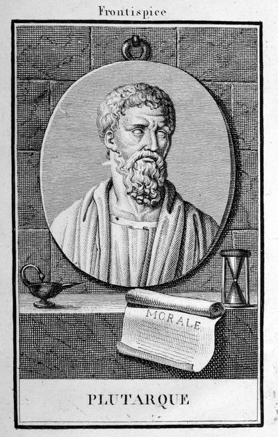 Retrato de Plutarco, gravura do início do século XIX. de Unknown artist