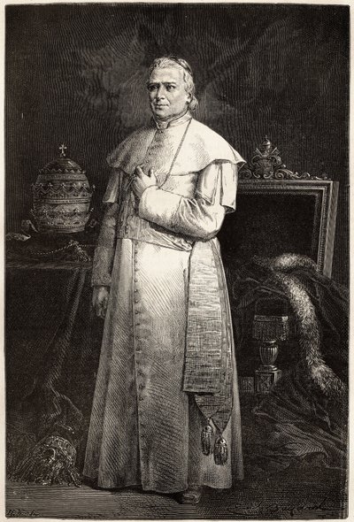 Retrato do Papa Pio IX (Giovanni Maria Mastai Ferretti de Unknown artist