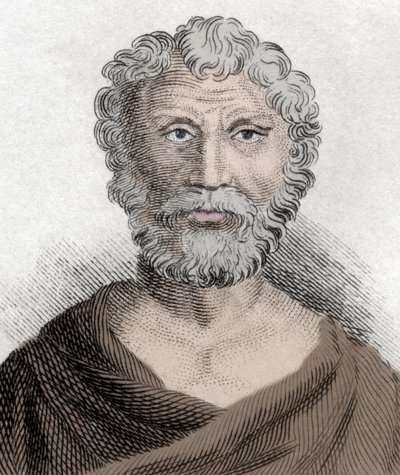 Retrato de Quintus Junius Rusticus (cerca de 100-around 170), filósofo estoicista. Gravura do século XIX. de Unknown artist