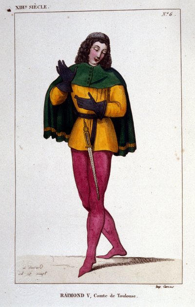Retrato de Raymond V, Conde de Toulouse (aproximadamente 1134 - 1194). de Unknown artist