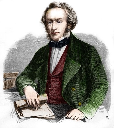 Retrato de Richard Cobden. Economista e político britânico (1804 -1865). Gravura de 1866. de Unknown artist