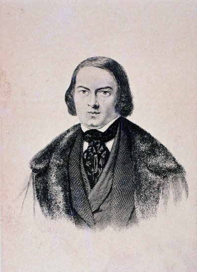 Retrato de Robert Schumann (gravura de Unknown artist