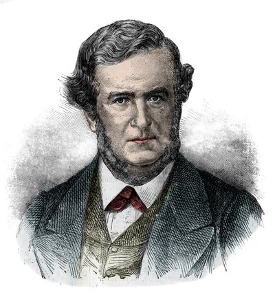Retrato de Salustiano Olozaga (1805-1873) político, diplomata e escritor inglês - gravura 1870 de Unknown artist