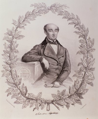Retrato de Salvatore Taglioni (gravura de Unknown artist