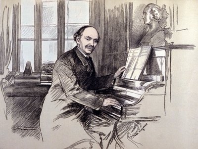 Retrato de Sir Julius BENEDICT (1804-1885). Era um compositor e maestro nascido na Alemanha, residente na Inglaterra. de Unknown artist