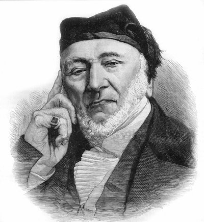 Retrato de Sir Moses Montefiore (1784-1885) banqueiro e filantropo inglês, de origem italiana. gravura de 1885. de Unknown artist