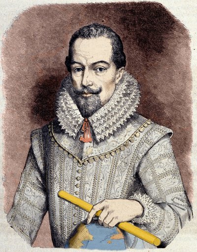 Retrato de Sir Walter Raleigh (1552-1618), cortesão, navegador e escritor inglês. de Unknown artist