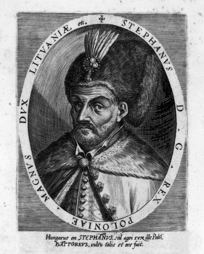 Retrato de Estêvão I Bathory (1533-1586), Príncipe da Transilvânia e Rei da Polónia. de Unknown artist