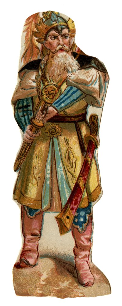 Retrato de Tamerlan (1336-1405) (ou Timur Lang, "Timur the lame"). Cromolitografia, final do século XIX. de Unknown artist