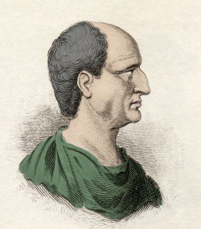 Retrato de Themistocle (Themistokles grego), estadista e general ateniense (525-460 AC). Gravura do século XIX. de Unknown artist