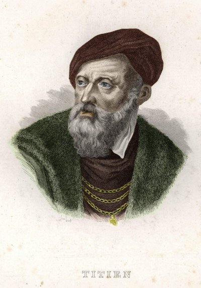 Retrato de Tiziano Vecellio (O Ticiano) (1490 - 1576) de Unknown artist