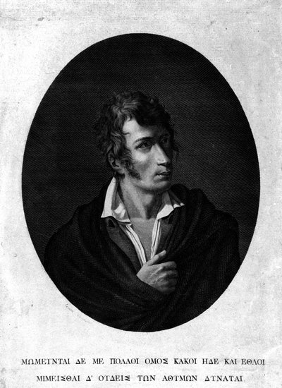 Retrato de Ugo Foscolo (1778 - 1827). de Unknown artist