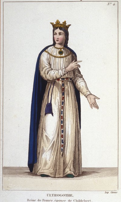 Retrato de Ultrogothe Queen of France e esposa de Childebert 1st. de Unknown artist