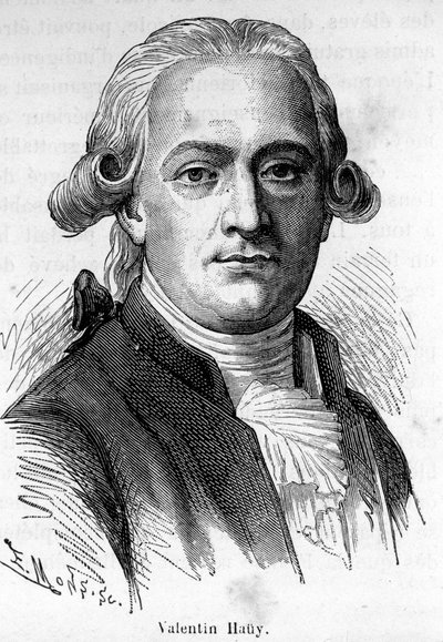 Retrato de Valentin Hauy, pedagogo francês (1745-1822), dedica-se à educação de cegos. de Unknown artist
