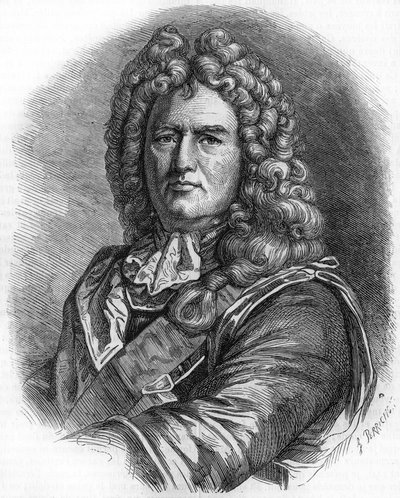 Retrato de Vauban (1633 - 1707). (Sébastien Le Prestre de Vauban) Marechal de França e engenheiro militar de Unknown artist