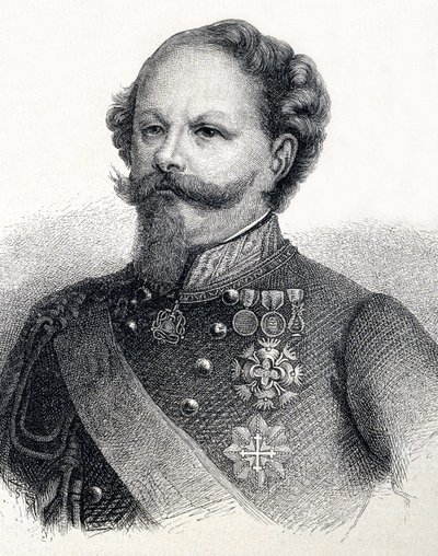 Retrato de Victor Emmanuel II de Sabóia (Victor-Emmanuel), em italiano Vittorio Emanuele II de Sabóia de Unknown artist