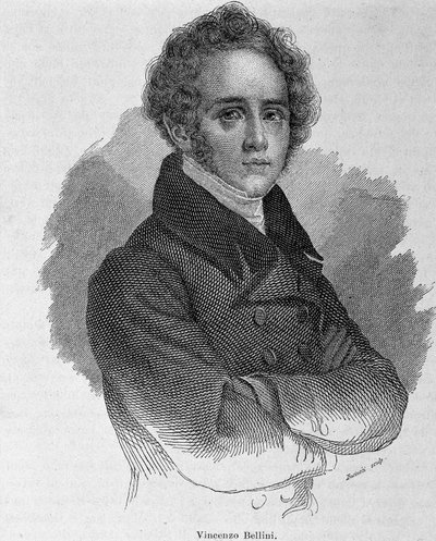 Retrato de Vincenzo Bellini (1801 - 1835), compositor italiano. de Unknown artist
