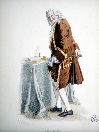 Retrato de Voltaire - gravura de Unknown artist