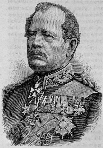 Retrato de Werder. Gravura do século XIX. de Unknown artist