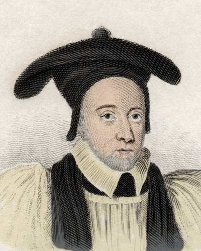 Retrato de William Juxon (1582-1663), eclesiástico e arcaico inglês de Cantorbery. Gravura do século XIX. de Unknown artist