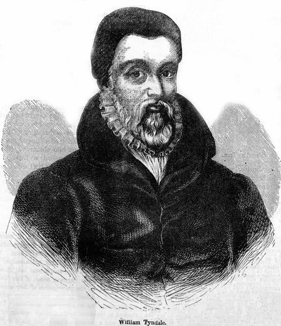 Retrato de William Tyndale (Tindale) (1494-1536), teólogo e tradutor galês. Gravura do século XIX. de Unknown artist