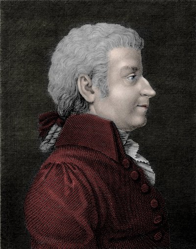 Retrato de Wolfang Amadeus Mozart jovem (1756 - 1791) compositor. de Unknown artist