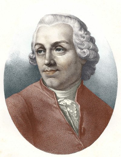Retrato do filósofo francês Abbe Etienne Bonnot de Condillac (1715 - 1780). de Unknown artist