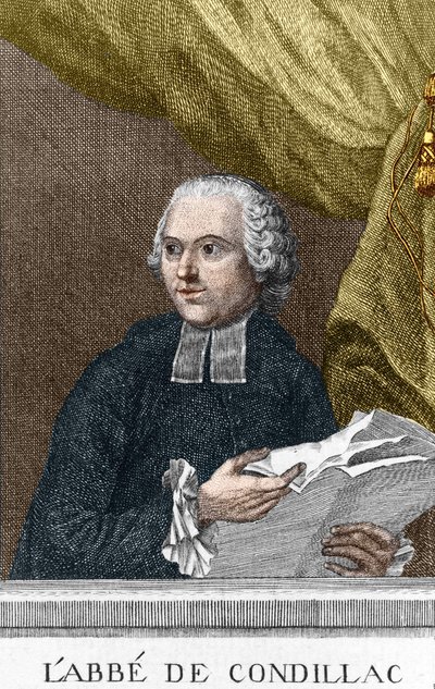 Retrato do filósofo françês Abbe Etienne Bonnot de Condillac (1715 - 1780) de Unknown artist
