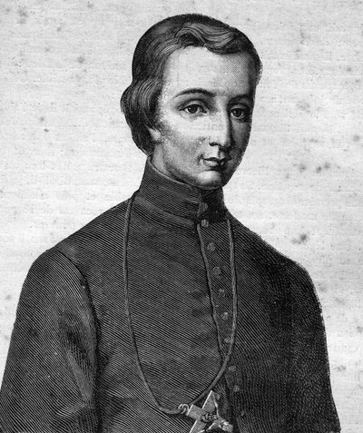 Retrato do "Beato Pierre-Louis-Marie Chanel, Marista, Primeiro Mártir da Oceania (1803 - 1841) - em "Les Contemporains", n.d. final do século XIX. de Unknown artist