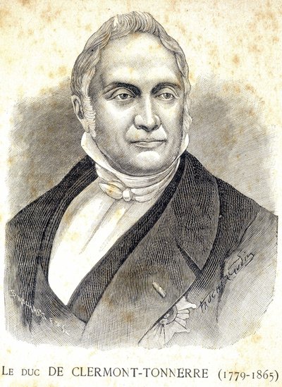 Retrato do Duque de Clermont - Thunder (1779 - 1865) - em "Les Contemporains", n.d. final do século XIX. de Unknown artist