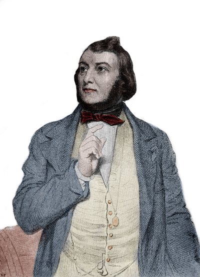 Retrato do poeta Jacques Boe, dit Jasmin (em Occitano Jacme Boer dit Gensemin ou Jansemin) de Unknown artist