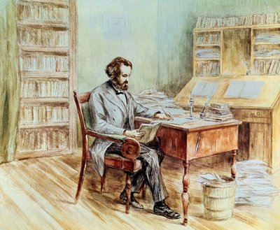 Retrato do teórico político Karl Marx de Unknown artist