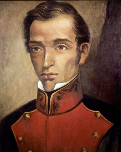 Retrato do político Francisco Garcia Salinas (1786-1841) Pintura anónima - Cidade do México do século XIX, Museu Histórico Nacional, Chateau de Chapultepec de Unknown artist