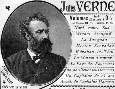 Retrato do escritor Jules Verne (1828-1905), em 1887. de Unknown artist