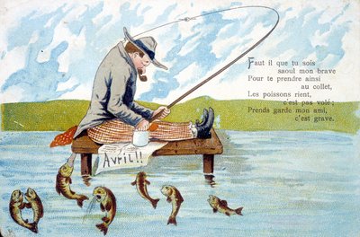 Cartão postal para 1 de Abril. de Unknown artist