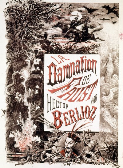 Cartaz de La Damnation de Faust de Hector Berlioz. sd. final do século XIX. de Unknown artist